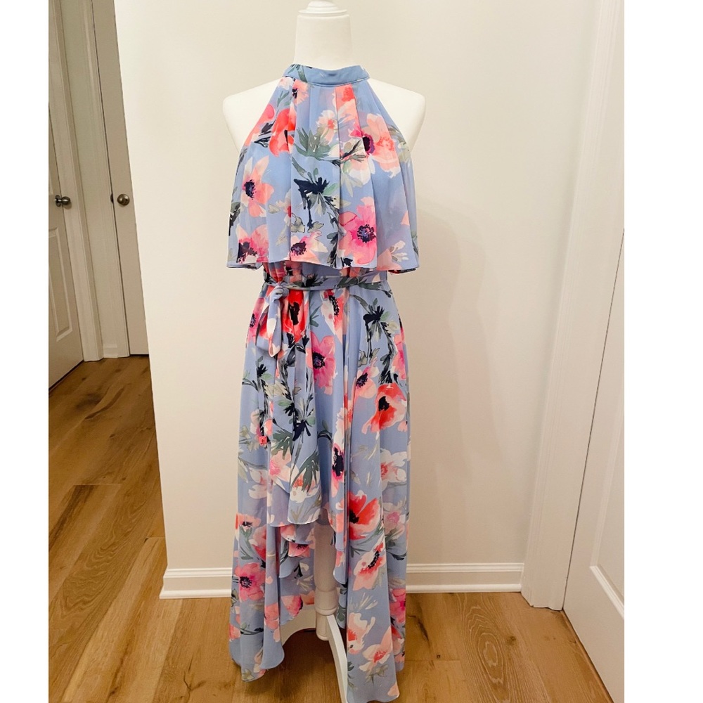 Eliza J popover halter high/low dress